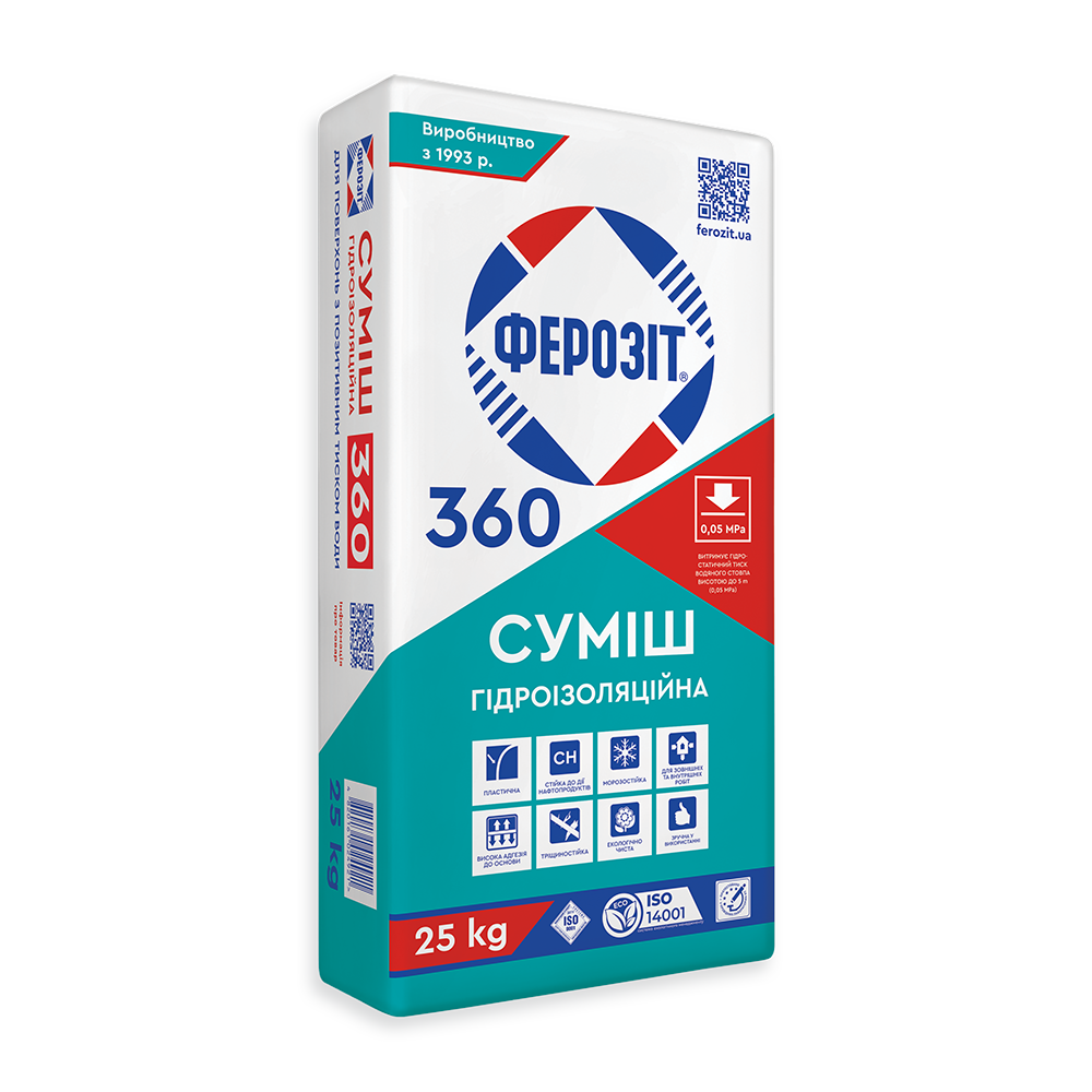 Гідроізоляційна суміш Ферозіт 360 25 кг